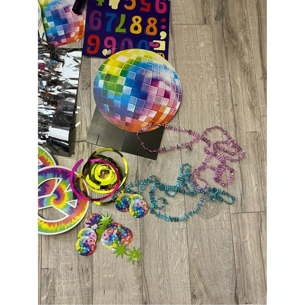 Party decor bundle Birthday Princess Multi-Color Party Decorations Set retro